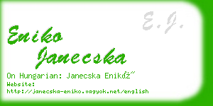 eniko janecska business card